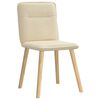 vidaXL Krzesła stołowe, 2 szt., kremowe, obite tkaniną