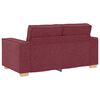 vidaXL Sofa 3 pcs Czerwone wino 220 x 80 x 84 cm Tkanina lniana