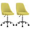 vidaXL Krzesła biurowe na k&oacute;łkach, 2 szt., ż&oacute;łte, tkanina
