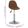 vidaXL Obrotowe krzesła stołowe, 2 szt., brązowe, obite tkaniną
