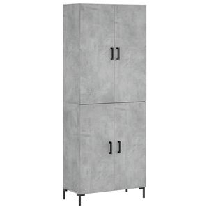 vidaXL Witrynka, szarość betonu 69,5x34x180 cm materiał drewnopochodny