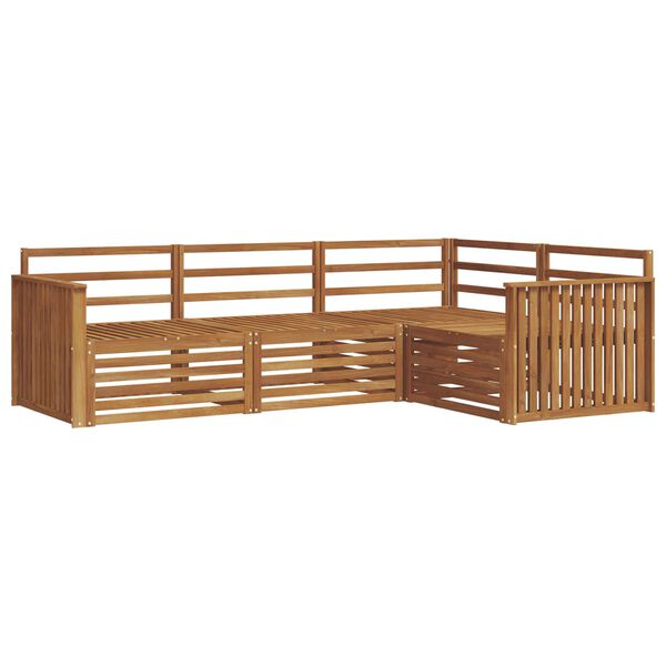 vidaXL Zestaw sof na zewnątrz 4 pcs Naturalny Lite Drewno Akacji