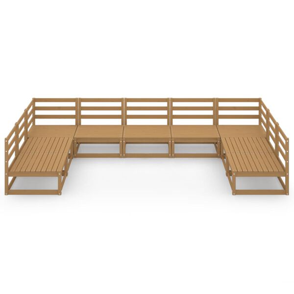 vidaXL 9-cz. zestaw mebli wypoczynkowych do ogrodu, drewno sosnowe