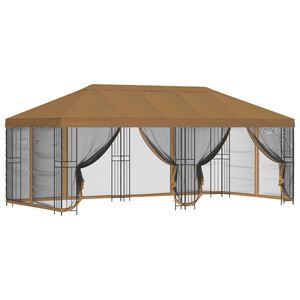vidaXL Altana z bokami 6 x 3 m Beżowy Poliester i Stal 190