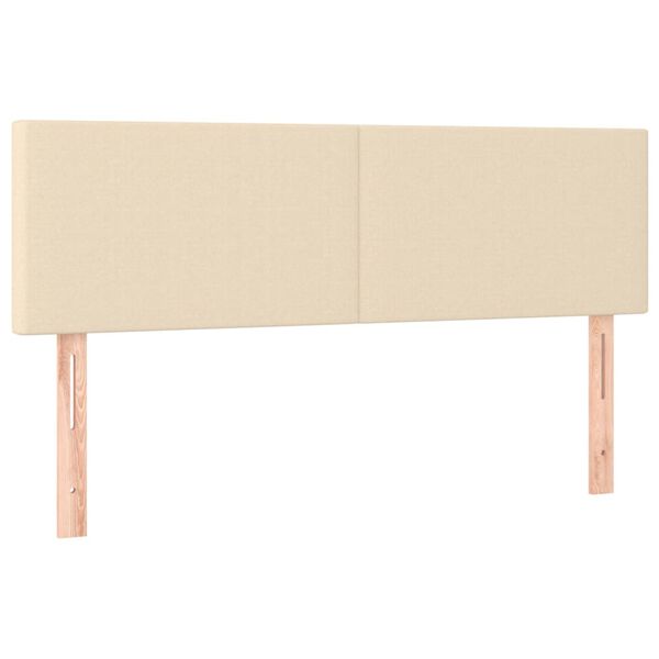 vidaXL Zagł&oacute;wki, kremowe, 144x5x78/88 cm, tkanina