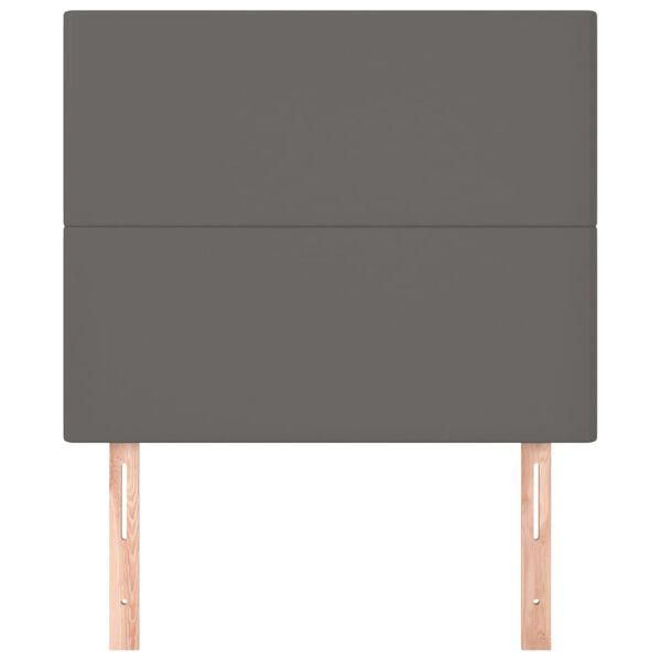 vidaXL Zagł&oacute;wek szary 80x5x118/128 cm sk&oacute;ra ekologiczna