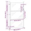 vidaXL Brama ogrodowa Z blokadą Srebrny 100 x 125 cm Stal nierdzewna