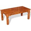vidaXL Stolik kawowy, lite drewno, 110x60x45 cm