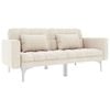 vidaXL Sofa rozkładana, kremowa, tapicerowana tkaniną