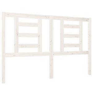 vidaXL Wezgłowie ł&oacute;żka, białe, 146x4x100 cm, lite drewno sosnowe