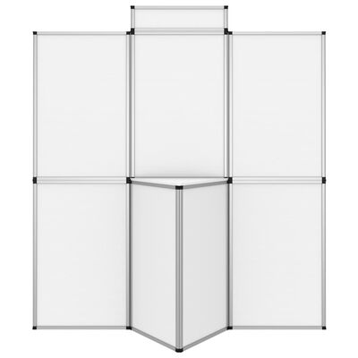 vidaXL 8-panelowa ścianka wystawiennicza ze stolikiem 181x200 cm biała