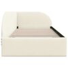 vidaXL Rama ł&oacute;żka narożnego Kremowy 90 cm x 200 cm tkanina