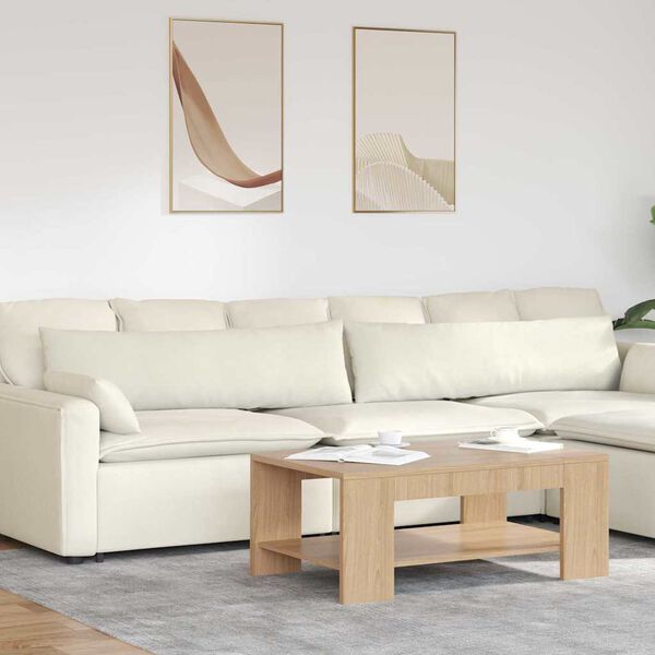 vidaXL Poduszki na sofę 2 pcs Kremowy 145 x 40 cm Tkanina sztruksowa