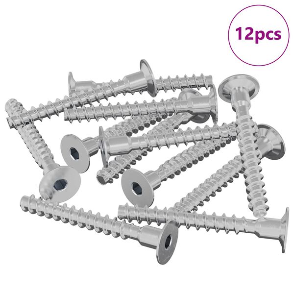 vidaXL Śruba 12 pcs Powlekana cynkiem 5 x 40 mm Żelazo