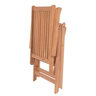 vidaXL Rozkładane krzesła ogrodowe, 4 szt., lite drewno tekowe