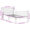 vidaXL Rama łóżka z wezgłowiem, 100x200 cm, lite drewno sosnowe