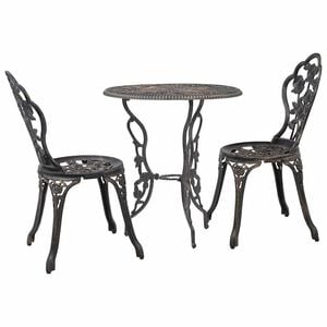vidaXL 3-cz. zestaw mebli bistro ze stopu aluminium