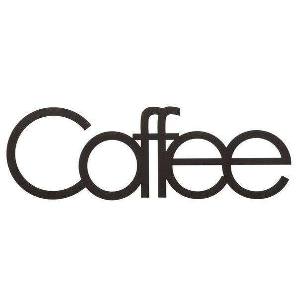 Homemania Dekoracja ścienna Words, 50x17 cm, stal, czarna