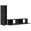 vidaXL Szafka na Telewizor na Ścianę 2 pcs Czarny Dąb