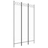 vidaXL Parawan 3-panelowy, biały, 120x200 cm, tkanina