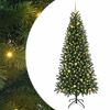 vidaXL Sztuczna choinka z 300 diodami LED Zielony 240 cm PE i PVC