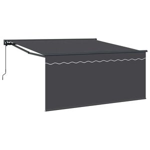 vidaXL Markiza zwijana Antracyt 350 x 300 cm Poliester i aluminium