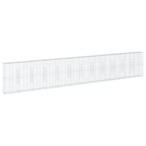 vidaXL Kosz gabionowy z pokrywą, 1200x50x200 cm, galwanizowane żelazo
