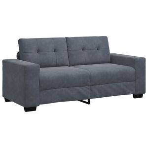 vidaXL Sofa dwuosobowa Ciemnoszara 180x77x82 cm Aksamit