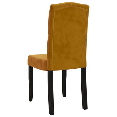 vidaXL Krzesła stołowe, 4 szt., brązowe, obite aksamitem