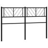 vidaXL Metalowe wymienne wezgłowie, czarne, 135 cm
