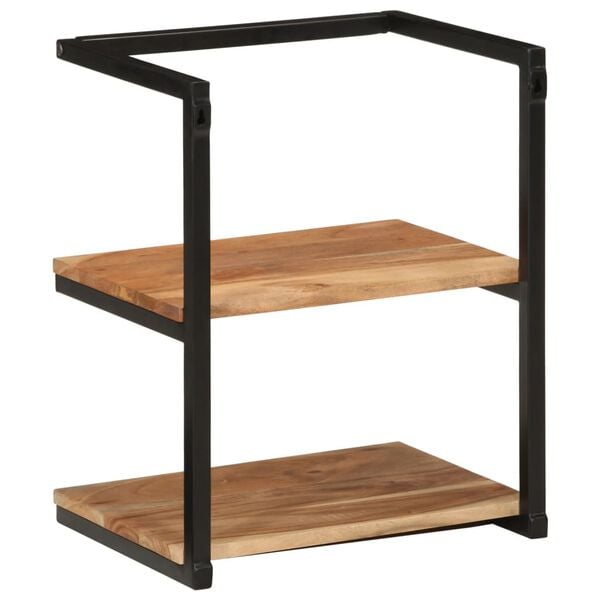 vidaXL Regał ścienny, 40x30x50 cm, lite drewno akacjowe i żelazo