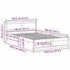 vidaXL Ramka ł&oacute;żka Z zagł&oacute;wkiem Biały 140 x 190 cm Lite drewno sosnowe