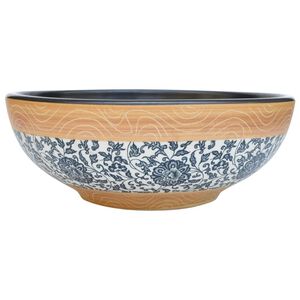 vidaXL Umywalka nablatowa, kolorowa, okrągła, &Phi;41x14 cm, ceramiczna