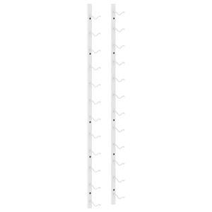 vidaXL Ścienny uchwyt na 12 butelek wina, biały, żelazny