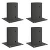 vidaXL Okrągły kotwicy gruntowej 4 pcs antracytowy 15 x 15 x 15 cm
