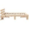 vidaXL Ramka ł&oacute;żka Brązowy 150 x 200 cm Lite drewno sosnowe
