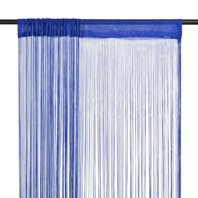 vidaXL Zasłony sznurkowe, 2 sztuki, 140 x 250 cm, niebieskie