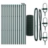vidaXL Ogrodzenie z słupkiem Zielony 0,8 x 25 m Stal i PVC