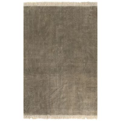 vidaXL Dywan typu kilim, bawełna, 120 x 180 cm, taupe