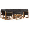 vidaXL Zestaw sof na zewnątrz z poduszką 7 pcs Naturalny i czarny