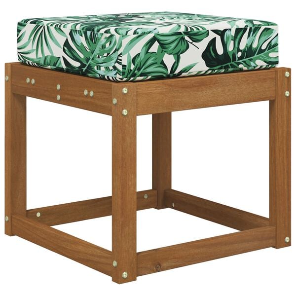 vidaXL Poduszka siedzeniowa na zewnątrz Wz&oacute;r liścia 40 x 40 x 8 cm