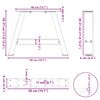 vidaXL Nogi do stolika kawowego w kształcie litery A 2 szt. 50x(30-31) cm Stal