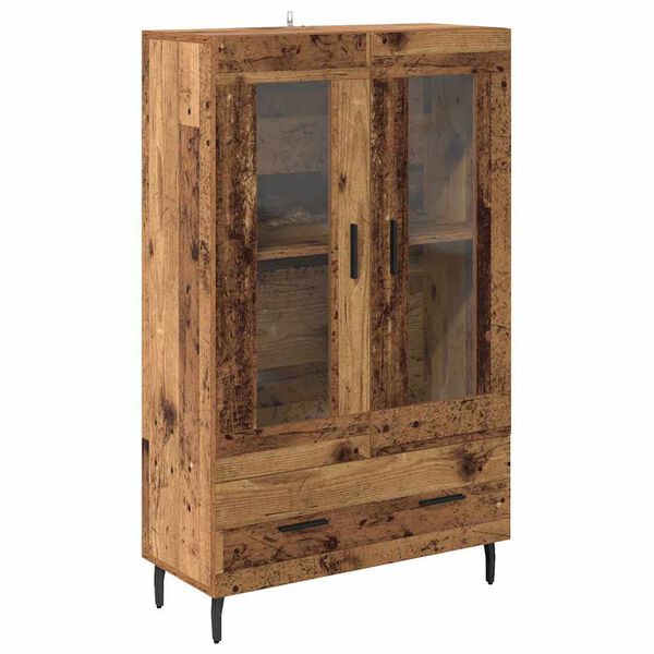 vidaXL Highboard z szufladą Stare drewno 69,5 x 31 x 115 cm