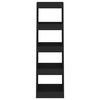 vidaXL Regał na książki/przegroda, czarny, 40x30x135 cm