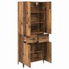 vidaXL Highboard Montowane na ścianie Stare drewno 69,5 x 34 x 180 cm