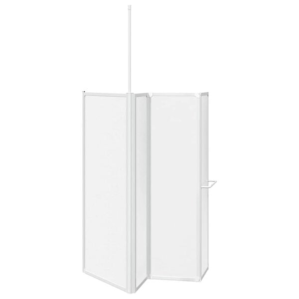 vidaXL Ekran do kąpieli Mrożone 120 x 70 x 137 cm Aluminium