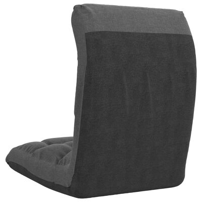 vidaXL Składane krzesło podłogowe, ciemnoszare, obite tkaniną