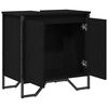 vidaXL Szafka pod umywalkę z drzwiami Czarny Dąb 60 x 35 x 60 cm