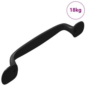 vidaXL Uchwyt meblowy 250 szt. Czarny 130 x 19,4 x 22,3 mm Aluminium