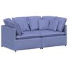 vidaXL Sofa modułowa z poduszkami Tkanina Jeans Niebieski